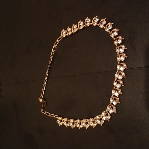 Vintage Signed Charel Rhinestone Gold Tone Suite - Picture 2 of 12